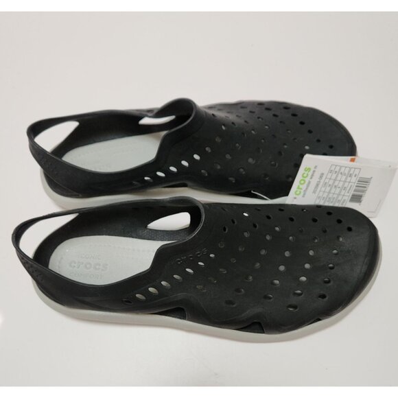 NWT Mens Crocs Swiftwater Wave Water Shoes Black Size 9 - Picture 1 of 15